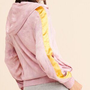 Electric & Rose Fortuna Zip Hoodie Pink Gold New